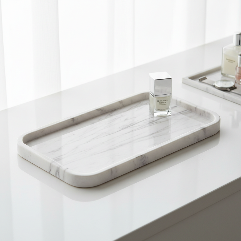 Linea Marble Effect Decorative Tray