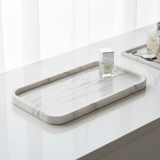 Linea Marble Effect Decorative Tray